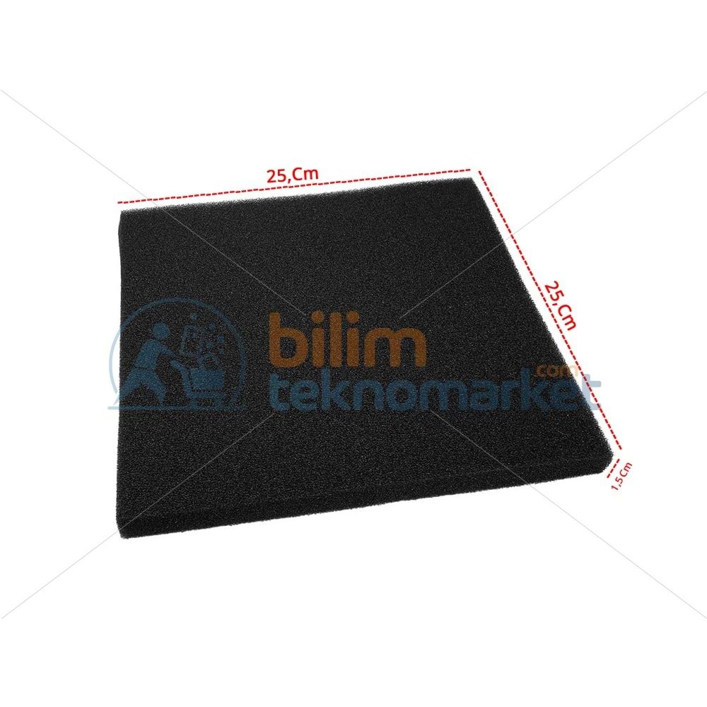 SÜPÜRGE İÇİN KESİLEBİLİR SÜNGER FİLTRE 25*25*1,5