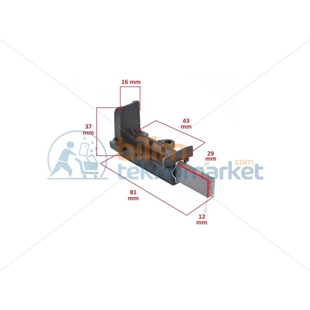 ARÇELİK ÇAMAŞIR MAKİNESİ MOTOR KÖMÜRÜ KILIFLI 2,Lİ