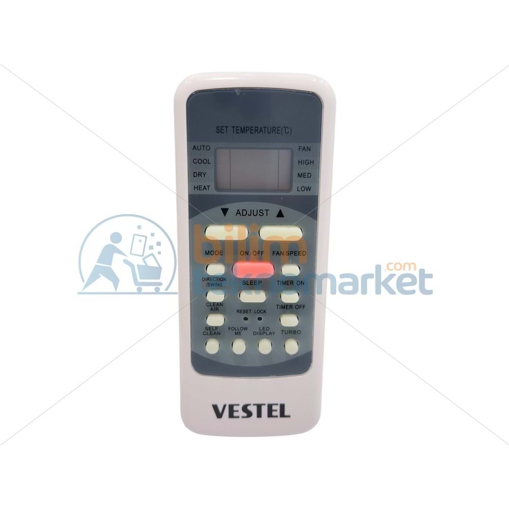 VESTEL 9/12/18/24 BTU INVERTER PLUS KLİMA KUMANDASI 42064530 ORİJİNAL