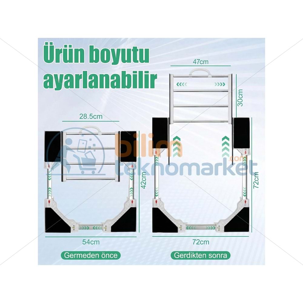 ÇAMAŞIR MAKİNESİ ÜZERİNE KURUTMA MAKİNESİ ASKILIKLI İSTİFLEME SETİ 30986