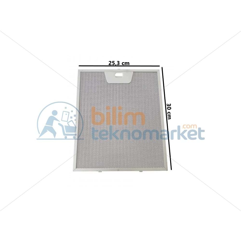 ASPİRATÖR - DAVLUMBAZ ALÜMİNYUM FİLTRE 25,3 X 30 ( TEK TIRNAK)