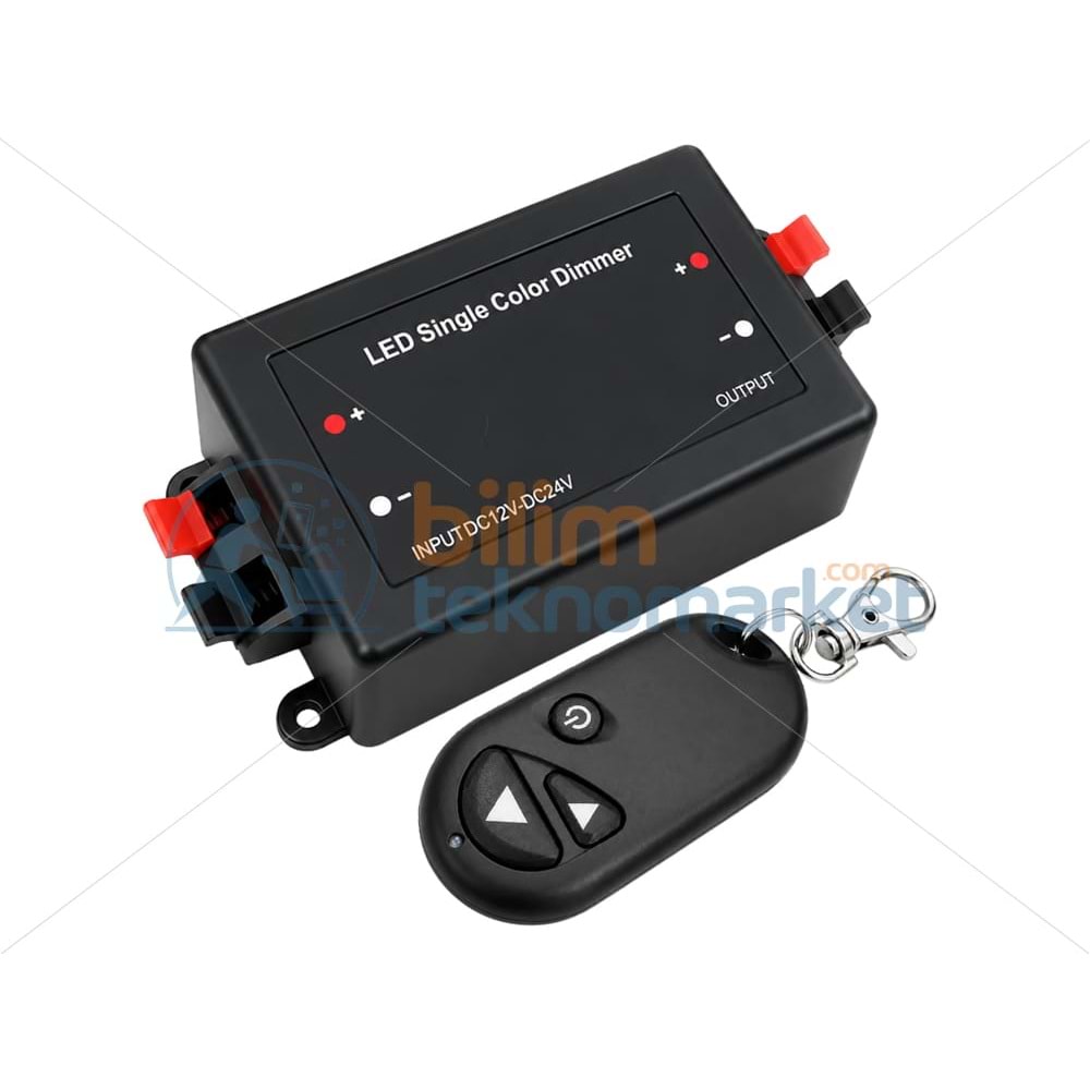 TEK RENK ŞERİT LED DİMMER KABLOSUZ RF UZAKTAN KUMANDALI LED KONTROL CİHAZI 37844