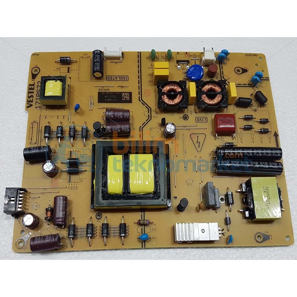 VESTEL SMART 55UD8900 LED TV 400DLB/MB120 TELEVİZYON BESLEME KARTI 23332140/23395729 ORİJİNAL