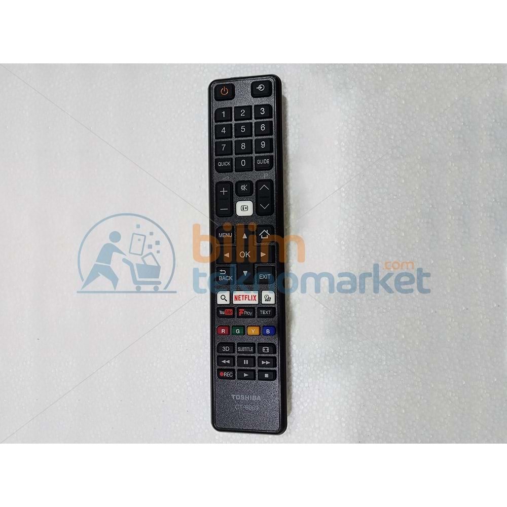 TOSHİBA 49L3763DAT LED TV UZAKTAN KUMANDASI CT-8069 30094758 ORİJİNAL