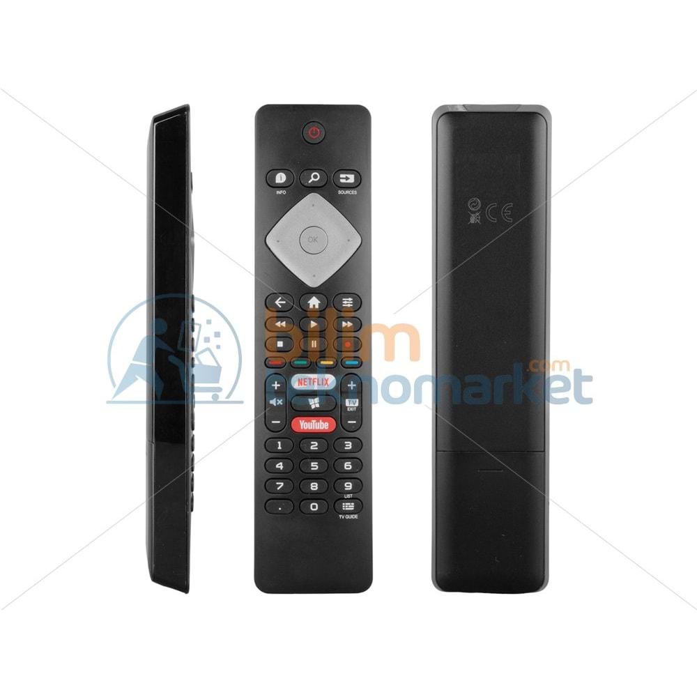 PHILIPS 43PUS6554 - 50PUS6554/12 - 55PUS6554 NETFLIX-YOUTUBE TUŞLU LED TV KUMANDASI