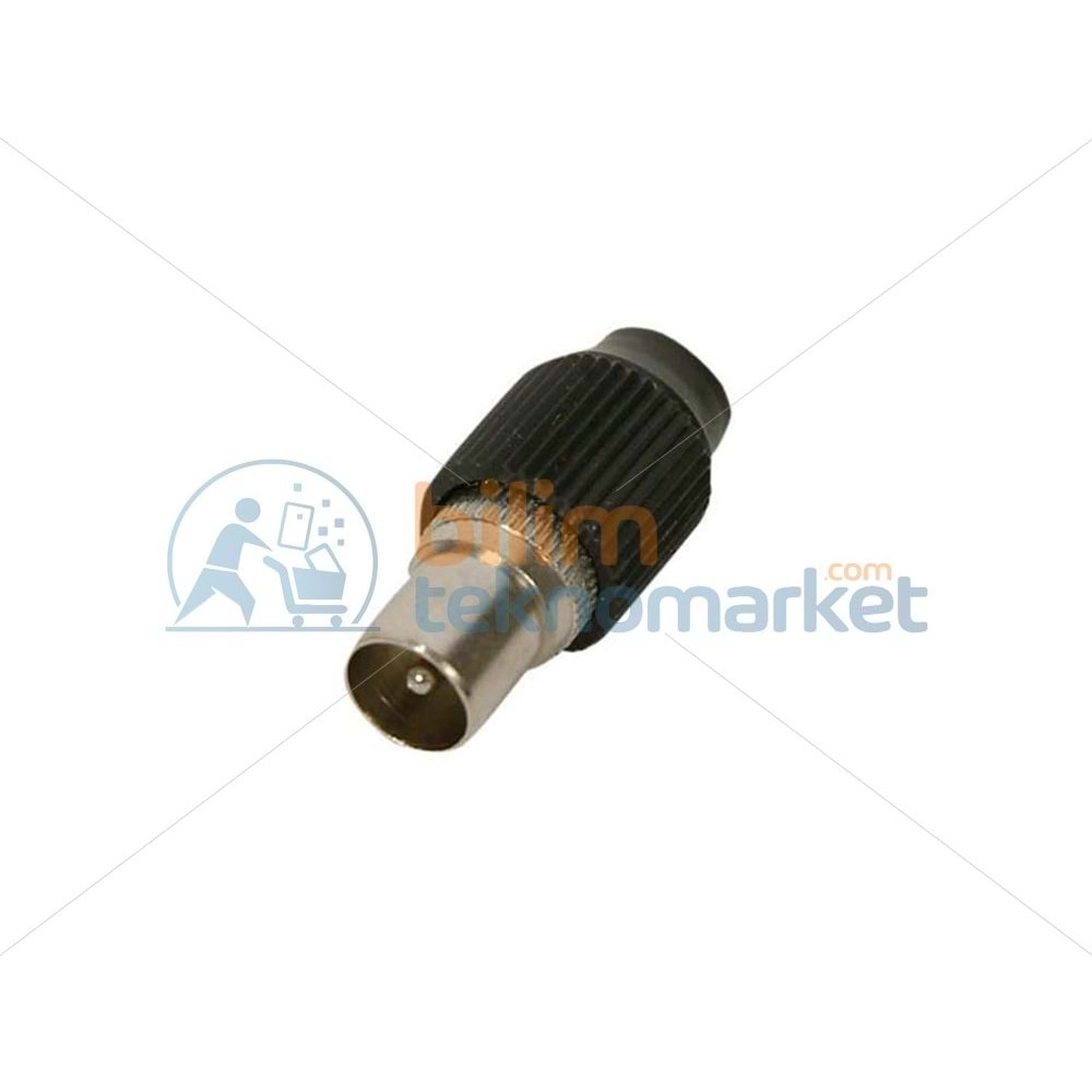 TV ANTEN FİŞİ SİYAH DÜZ TİP 60 OHM ERKEK 6562