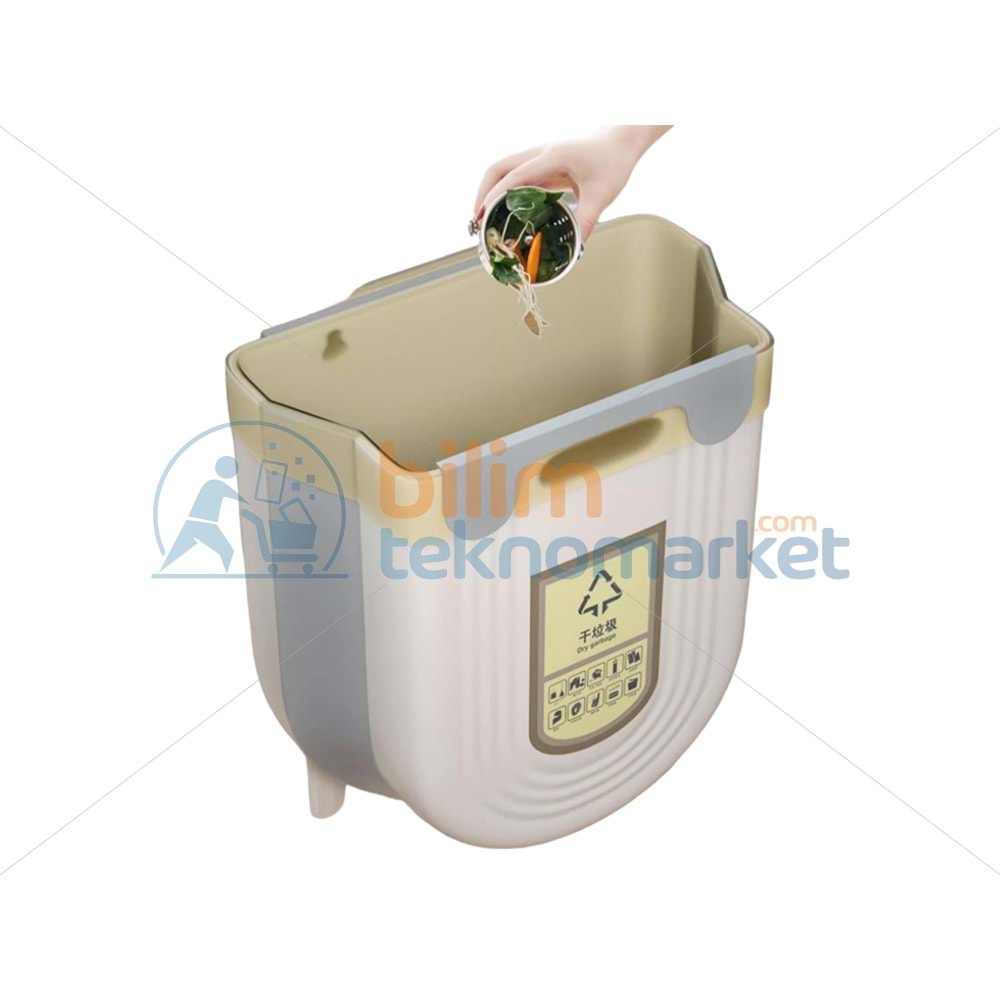 SUNUP SN-14644 KATLANABİLİR KÖRÜKLÜ MUTFAK ÇÖP KOVASI