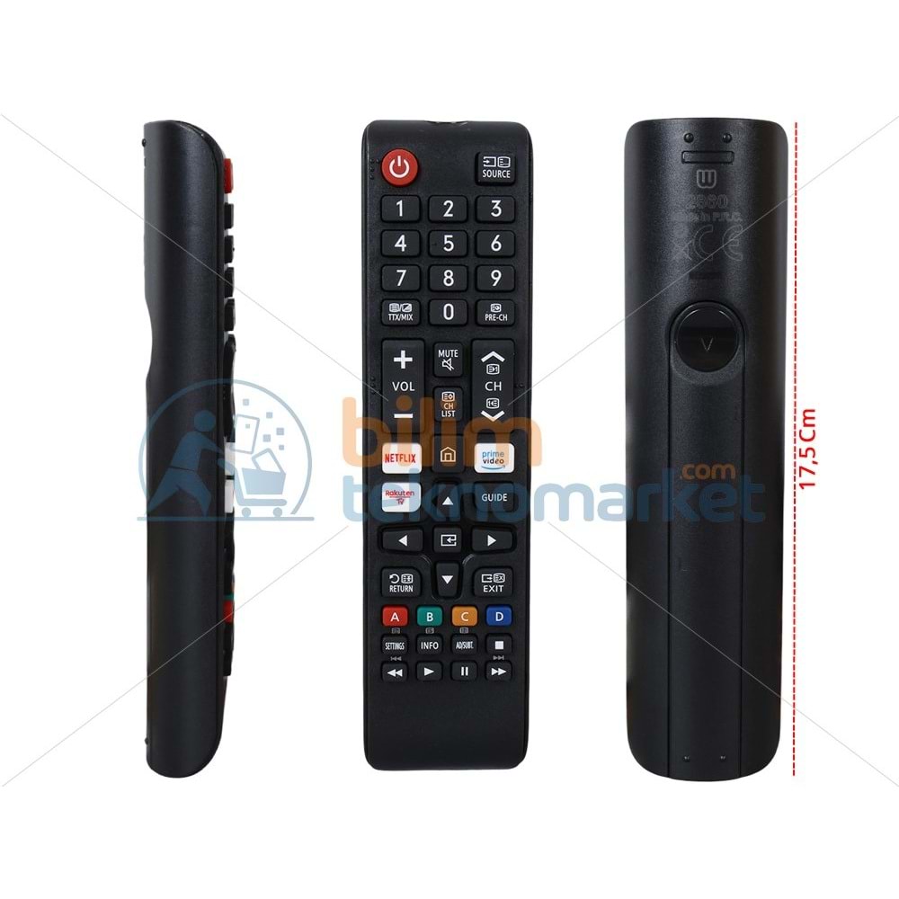 SAMSUNG BN59-01315B NETFLIX-PRIME VIDEO-RAKUTEN TUŞLU KISA LED TV KUMANDASI (40192=2860)