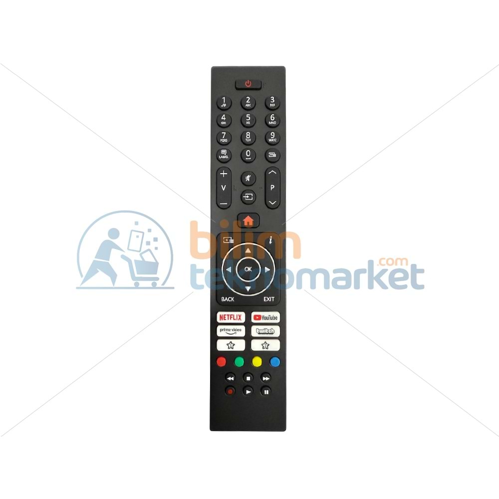 TECHNOSTAR LED TV UZAKTAN KUMANDASI (NETFLİX-YOUTUBE-PRİME-TWİTCH TUŞLU) 30108039/30110072 ORİJİNAL