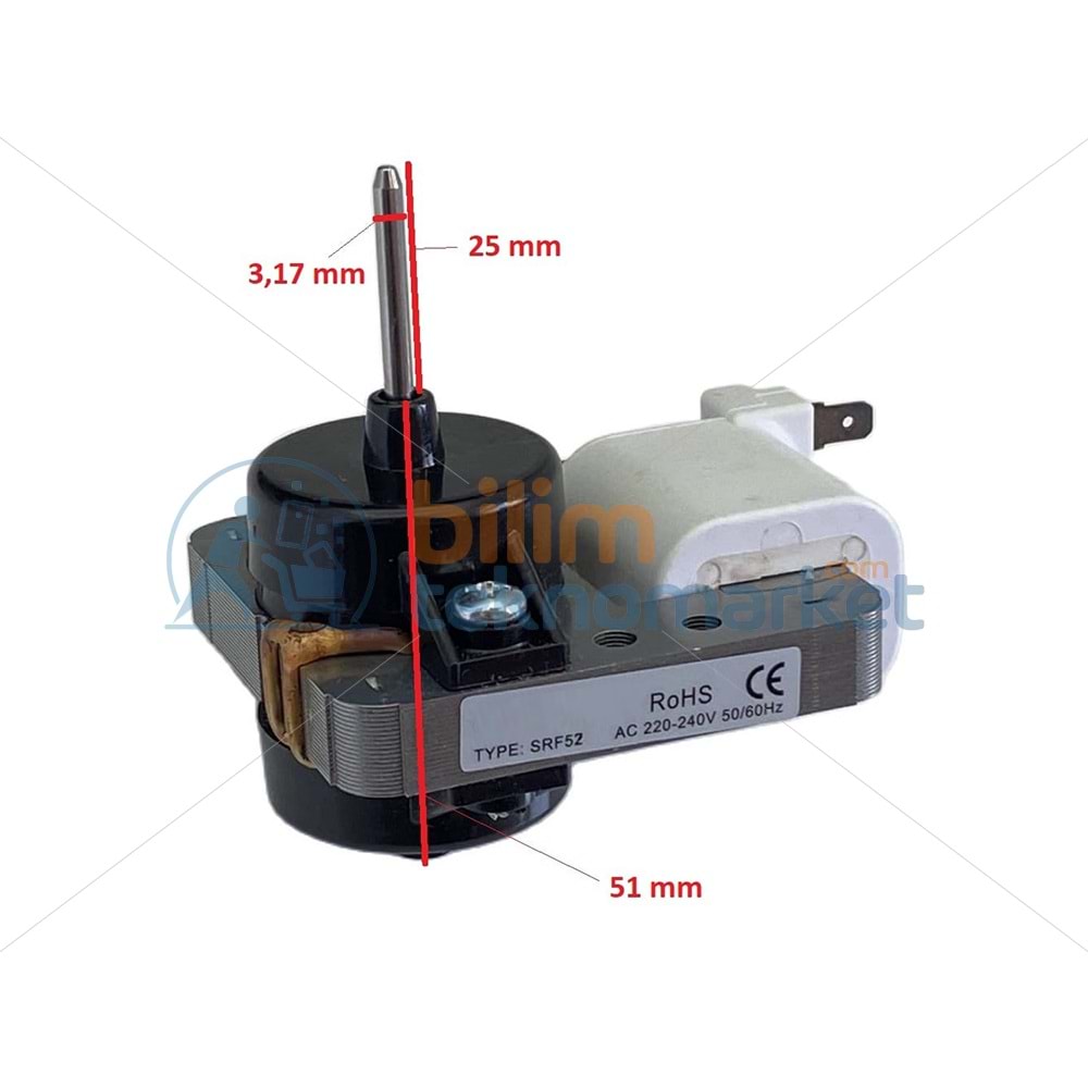 BOSCH BUZDOLABI DONDURUCU İÇ FAN MOTORU 00494492/00491665