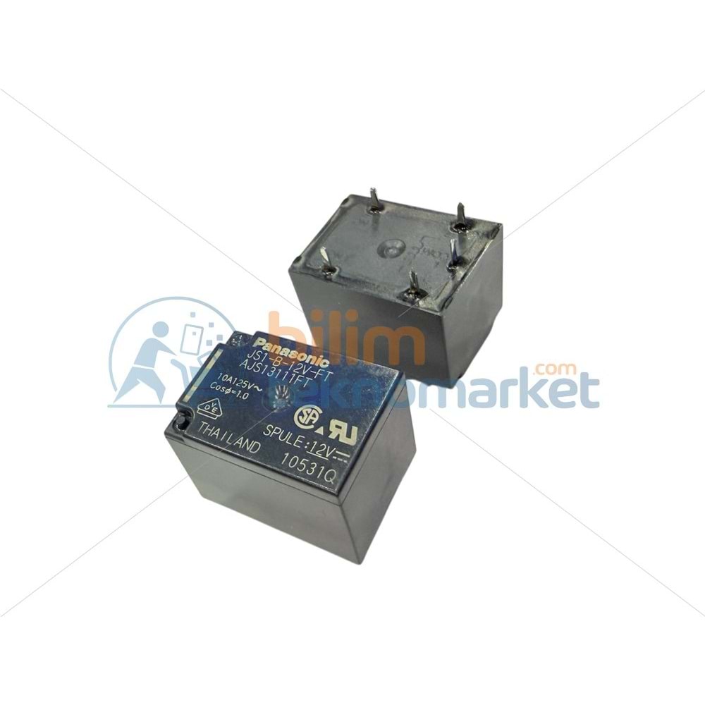 JS1-B-12V-FT AJS13111FT 12V 10A 5,PİN PANASONİC RÖLE ORİJİNAL