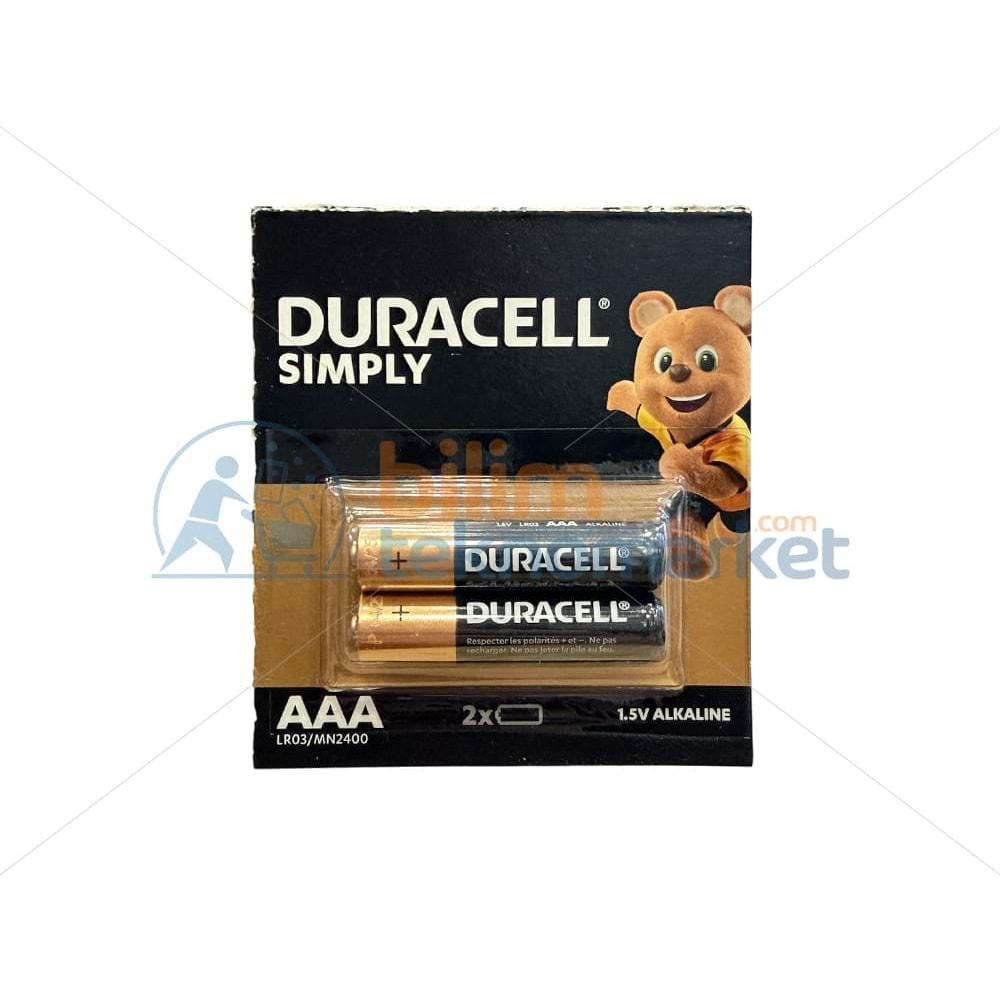 DURACELL LR03/MN2400 1.5 VOLT ALKALİN AAA (İNCE) KALEM PİL 2'Lİ
