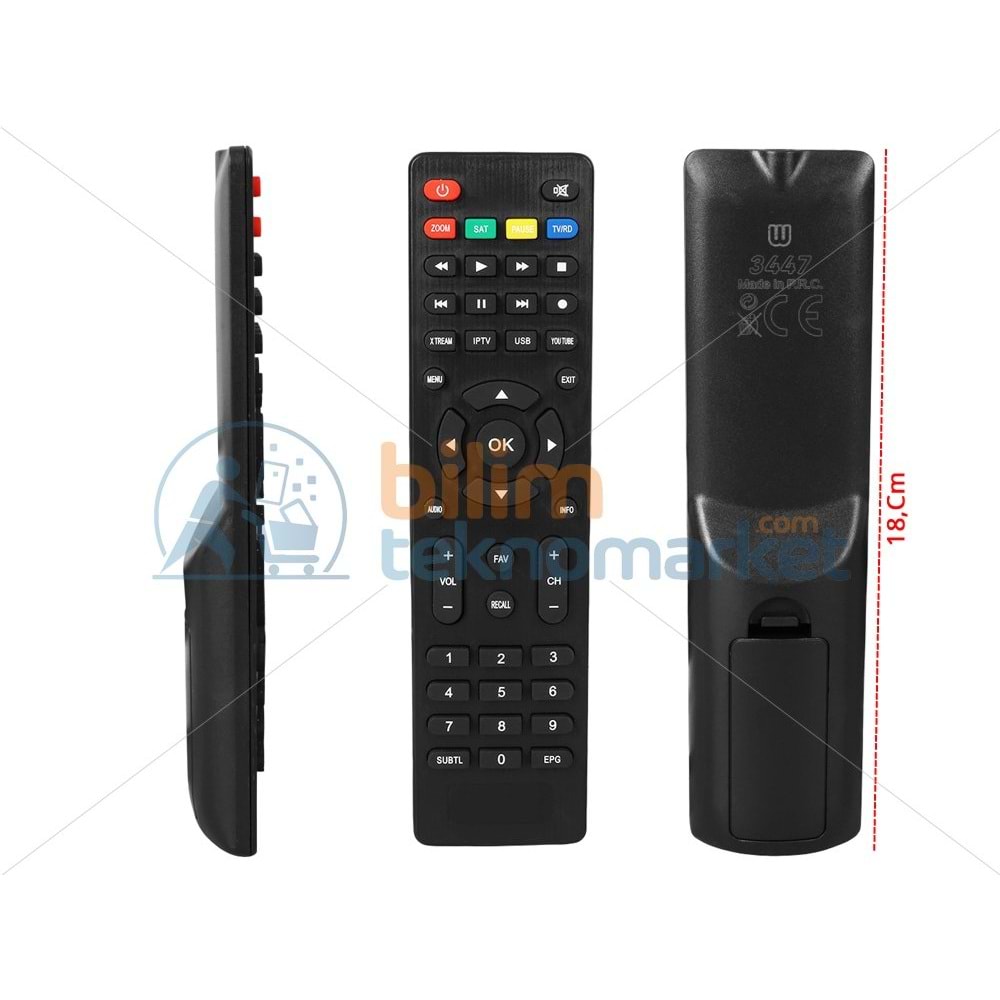 REDLINE TS-100 HD VE T SERİSİ XTREAM TUŞLU HD UYDU CİHAZI KUMANDA 40051 3447