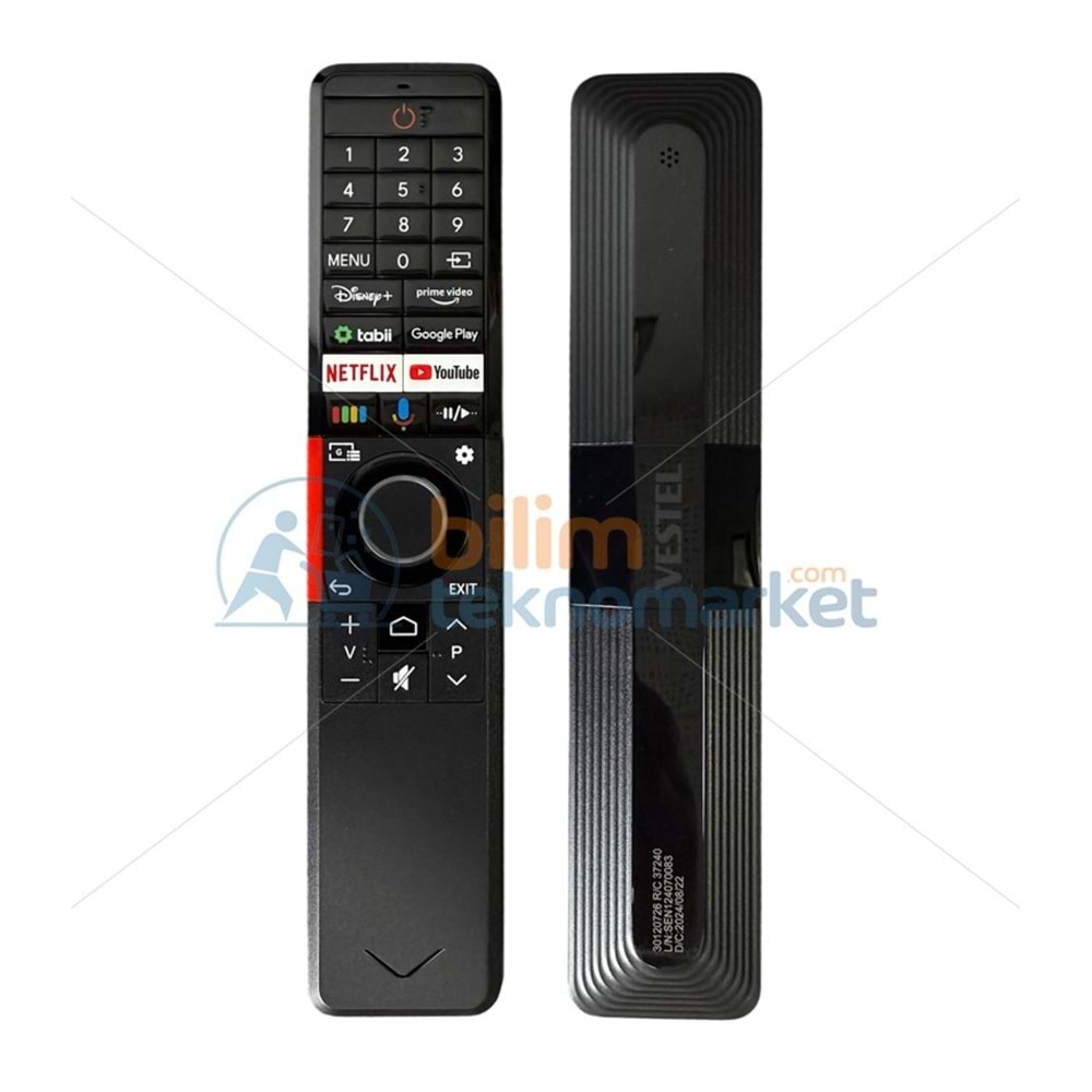 VESTEL 43UA9740 ANDİROİD TV AKILLI ŞARJLI KUMANDA 30120726 ORİJİNAL
