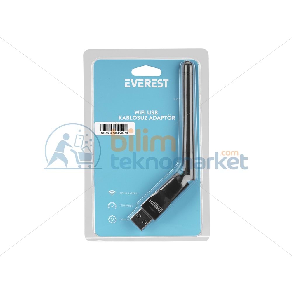WİFİ USB KABLOSUZ ADAPTÖR 150MBPS 2.4GHZ 2DBI MT7601 İŞLEMCİ (IPTV UYDU ALICI UYUMLU)