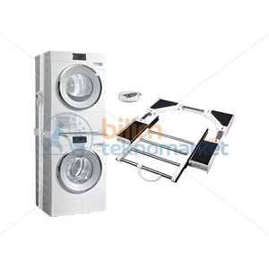 ÇAMAŞIR MAKİNESİ ÜZERİNE KURUTMA MAKİNESİ ASKILIKLI İSTİFLEME SETİ 30986
