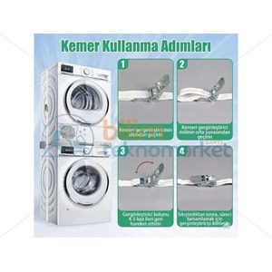 ÇAMAŞIR MAKİNESİ ÜZERİNE KURUTMA MAKİNESİ ASKILIKLI İSTİFLEME SETİ 30986
