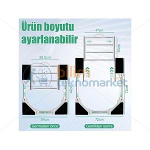 ÇAMAŞIR MAKİNESİ ÜZERİNE KURUTMA MAKİNESİ ASKILIKLI İSTİFLEME SETİ 30986