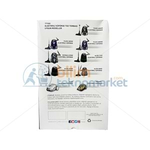 VESTEL TT1000 SÜPÜRGE TOZ TORBASI KUTULU 5,Lİ PAKET ORİJİNAL