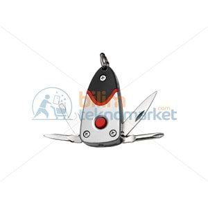 ÇOK FONKSİYONLU MİNİ ÇAKI ANAHTARLIK + LED IŞIKLI TAŞINABİLİR CEP ALETİ