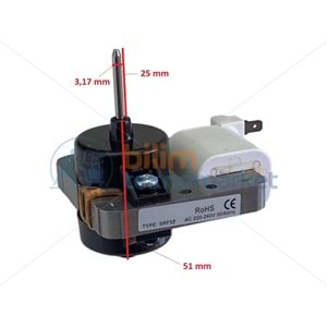 BOSCH BUZDOLABI DONDURUCU İÇ FAN MOTORU 00494492/00491665