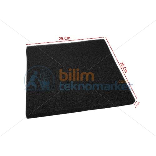 SÜPÜRGE İÇİN KESİLEBİLİR SÜNGER FİLTRE 25*25*1,5