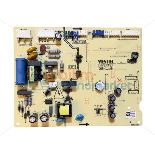 VESTEL İNVENTER KLİMA İÇ ÜNİTE ANAKARTI PCB KART 32026587 ORİJİNAL