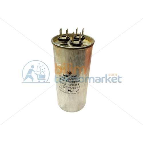 30+6 UF 450V KLİMA KAPASİTÖRÜ METAL GÖVDELİ KONDANSATÖR