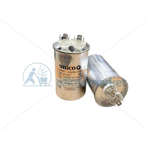 20 UF 450V KAPASİTÖR METAL GÖVDELİ KONDANSATÖR
