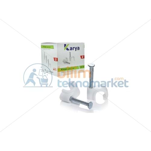 KARYA 2 NUMARA ÇELİK ÇİVİLİ 6 MM KROŞE (100'LÜ PAKET) 17960