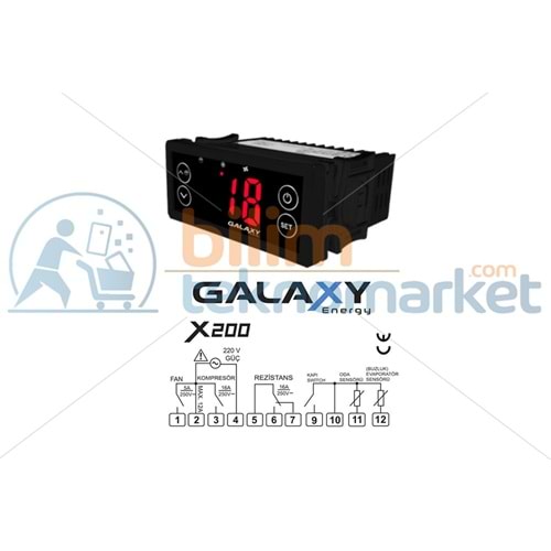 GALAXY X200 ÇİFT PROB SENSÖR DİJİTAL TERMOSTAT