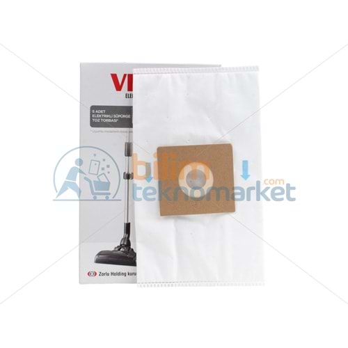VESTEL KASIRGA A9000 SÜPÜRGE SENTETİK TOZ TORBASI 5,Lİ 40056511 ORİJİNAL