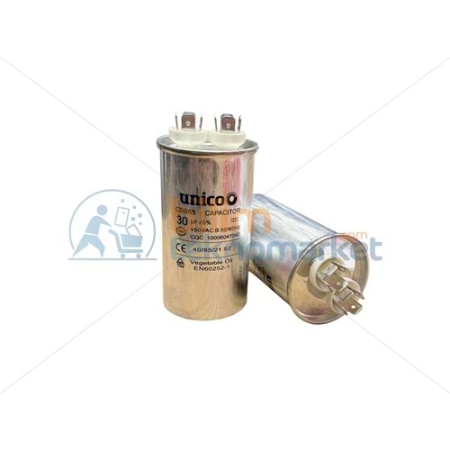 30 UF 450V KAPASİTÖR METAL GÖVDELİ KONDANSATÖR
