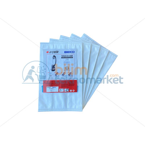 ARÇELİK S 4935 TORNADO ECO SÜPÜRGE SENTETİK TOZ TORBASI 5,Lİ PAKET 9197061445 ORİJİNAL