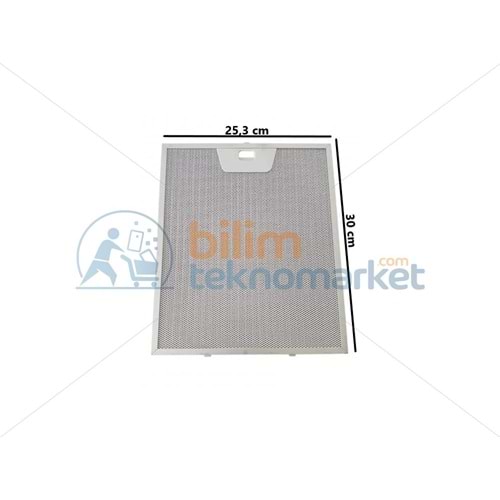 ASPİRATÖR - DAVLUMBAZ ALÜMİNYUM FİLTRE 25,3 X 30 ( TEK TIRNAK)