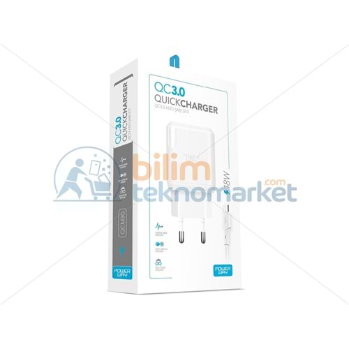 POWERWAY QCM30 18W HIZLI ŞARJ ADAPTÖRÜ + MİCRO USB KABLO SETİ