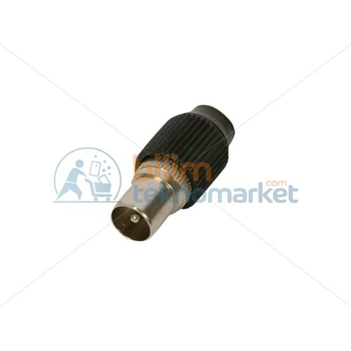 TV ANTEN FİŞİ SİYAH DÜZ TİP 60 OHM ERKEK 6562