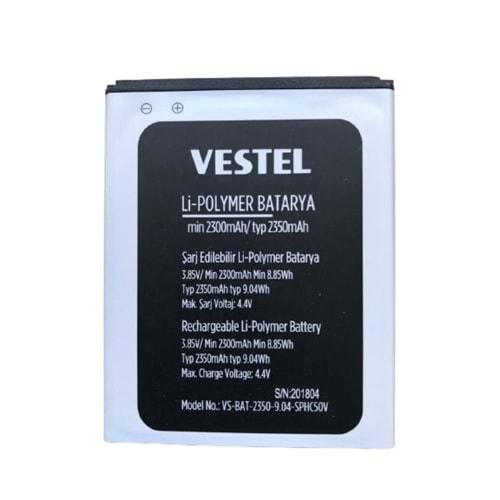 VESTEL VENÜS E2+ ÇİFT SİM KARTLI TELEFON BATARYASI min 2300 mAh/typ 2350mAh 30098708 ORİJİNAL