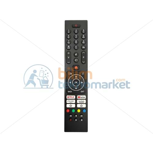 TELEFUNKEN 49TU8560 SMART LED TV KUMANDASI UK/43135P BLACK NOBRAND 30108039/30110072 ORİJİNAL
