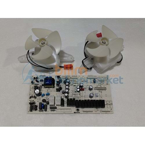 VESTEL PUZZLE NF655 KX BUZDOLABI ANAKART + DONDURUCU FAN MOTORU 32016350/20763273/22106661 ORİJİNAL