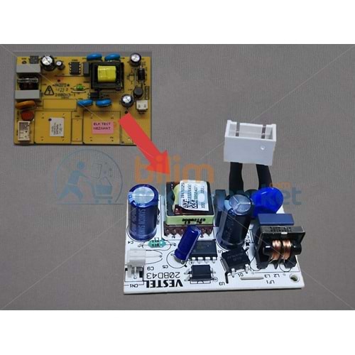 VESTEL GT/N485MGKSDBFW(A+)ST(BZEXL3303WHA+) BUZDOLABI LED GÜÇ KARTI 32016111/32043682/32054071 ORİJİNAL