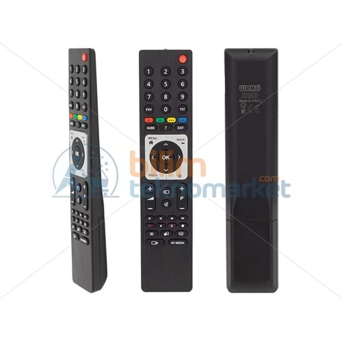 ARÇELİK-BEKO-GRUNDIG 3D METALİK GUIDE TUŞLU TS4187R-2 LCD KUMANDASI (RC3304805/01S-RM-L271) ARC-206 TURN 11253