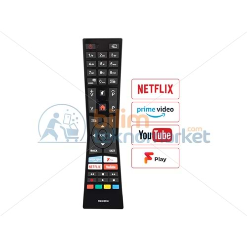 TECHWOOD RM-C3338 H0360A NETFLIX-YOUTUBE-PRIME VIDEO TUŞLU LED TV KUMANDASI 30091082