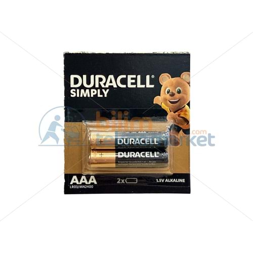 DURACELL LR03/MN2400 1.5 VOLT ALKALİN AAA (İNCE) KALEM PİL 2'Lİ
