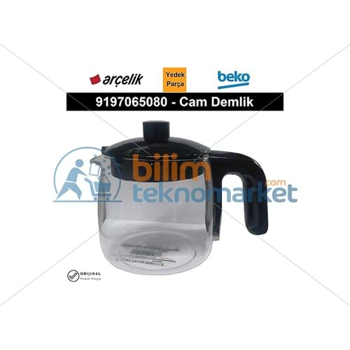 ARÇELİK, BEKO, ALTUS ÇAY MAKİNESİ İÇİN CAM DEMLİK 9197065080 ORİJİNAL
