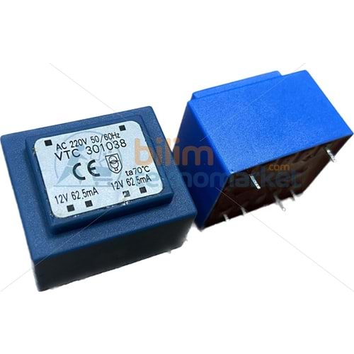 ARÇELİK, BEKO, DEMİRDÖKÜM, TERMOSİFON ANAKART TRAFOSU 2X12V ÇIKIŞ VCT 301038/RN130344