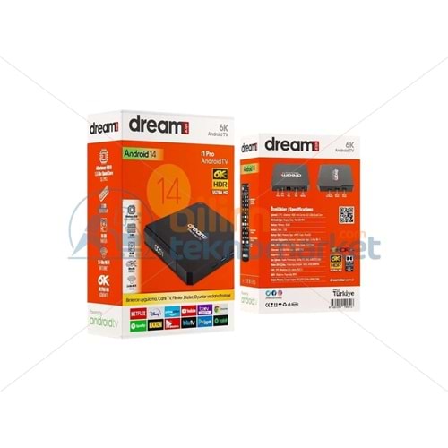DREAMSTAR İ1 PRO ANDROİD CİHAZ 14 6K MEDİA PLAYER KUTU 16 GB