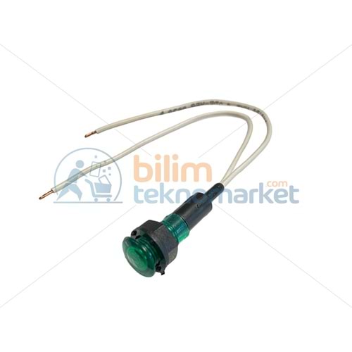 SİNYAL LAMBASI KABLOLU 10 MM 220V - YEŞİL