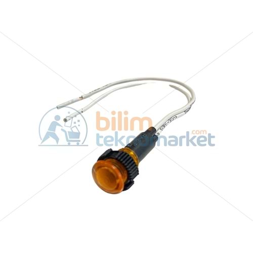 SİNYAL LAMBASI KABLOLU 10 MM 220V - TURUNCU