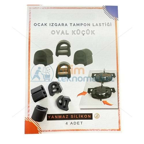 OCAK IZGARA ALTI TAMPON LASTİĞİ (OVAL KÜÇÜK) 4,LÜ